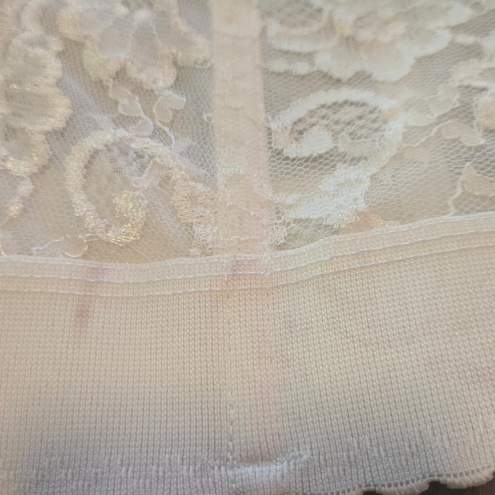Vintage Goddess 689 Longline Bra 36C White Lace Bustier Corset Made USA Pin Up - Picture 5 of 5